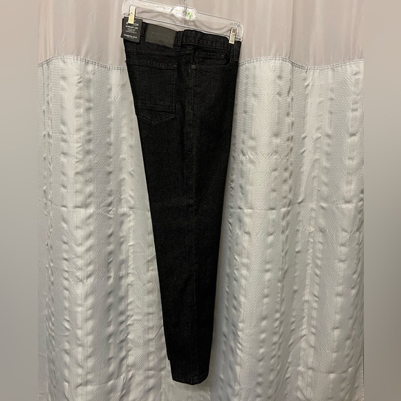 Men's Black Stretch Straight Leg Pants